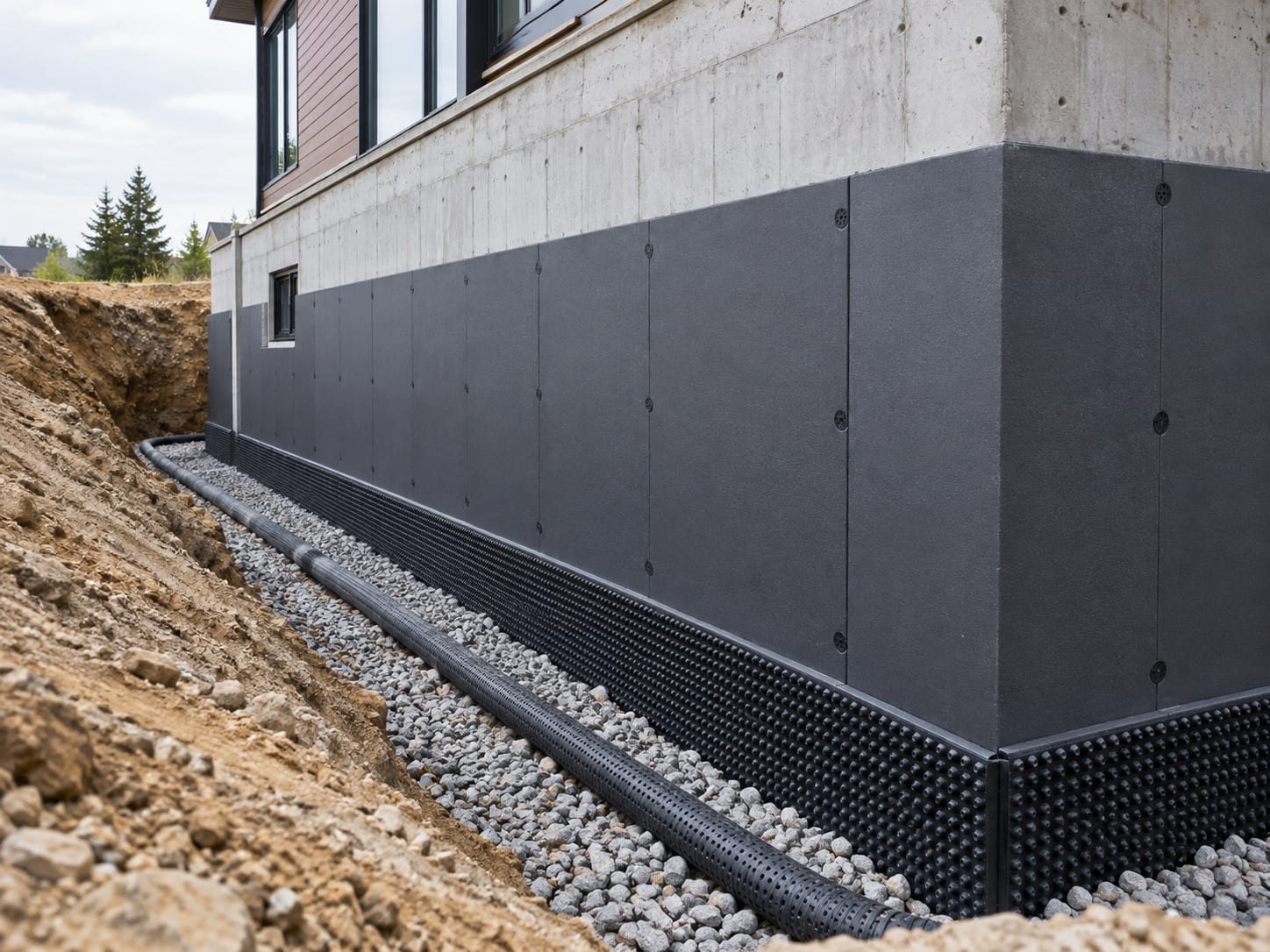 Kelleraußenabdichtung bei einem Neubau